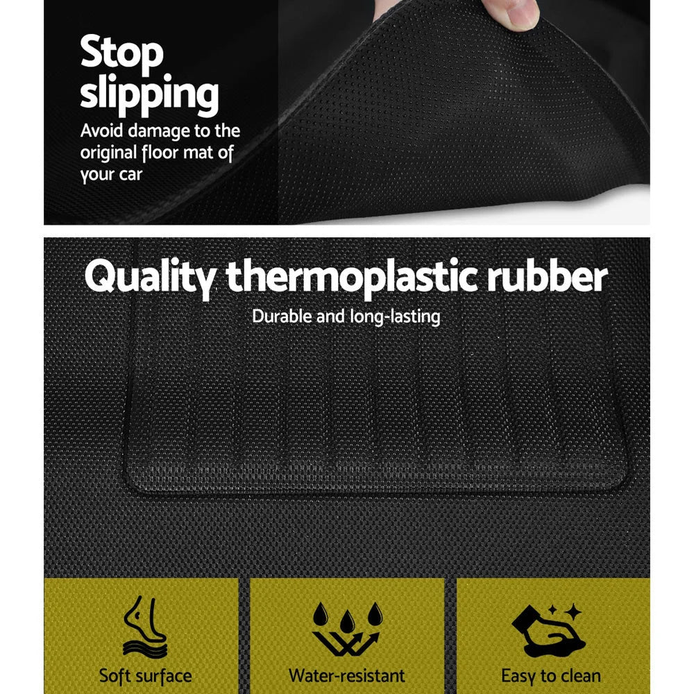 Tesla Model 3 Car Rubber Floor Mats Front & Rear 2021-2022
