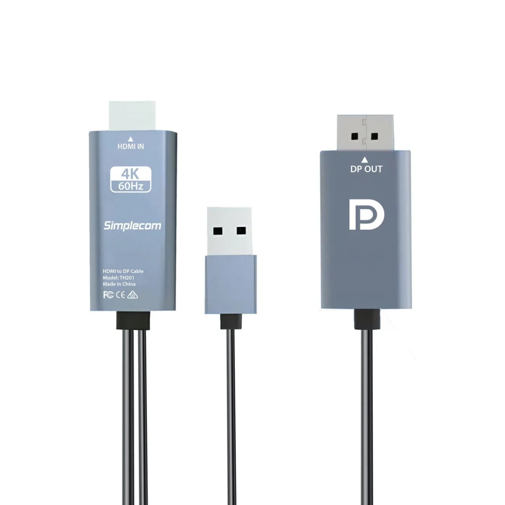 TH201 HDMI to DisplayPort Active Converter Cable - 4K@60Hz