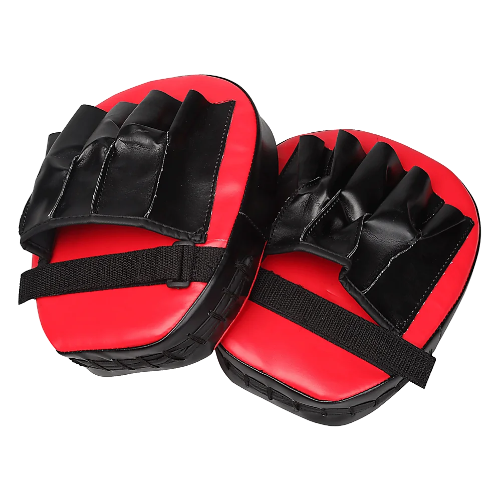Thai Boxing Punch Focus Gloves Kit Training - Red & Black