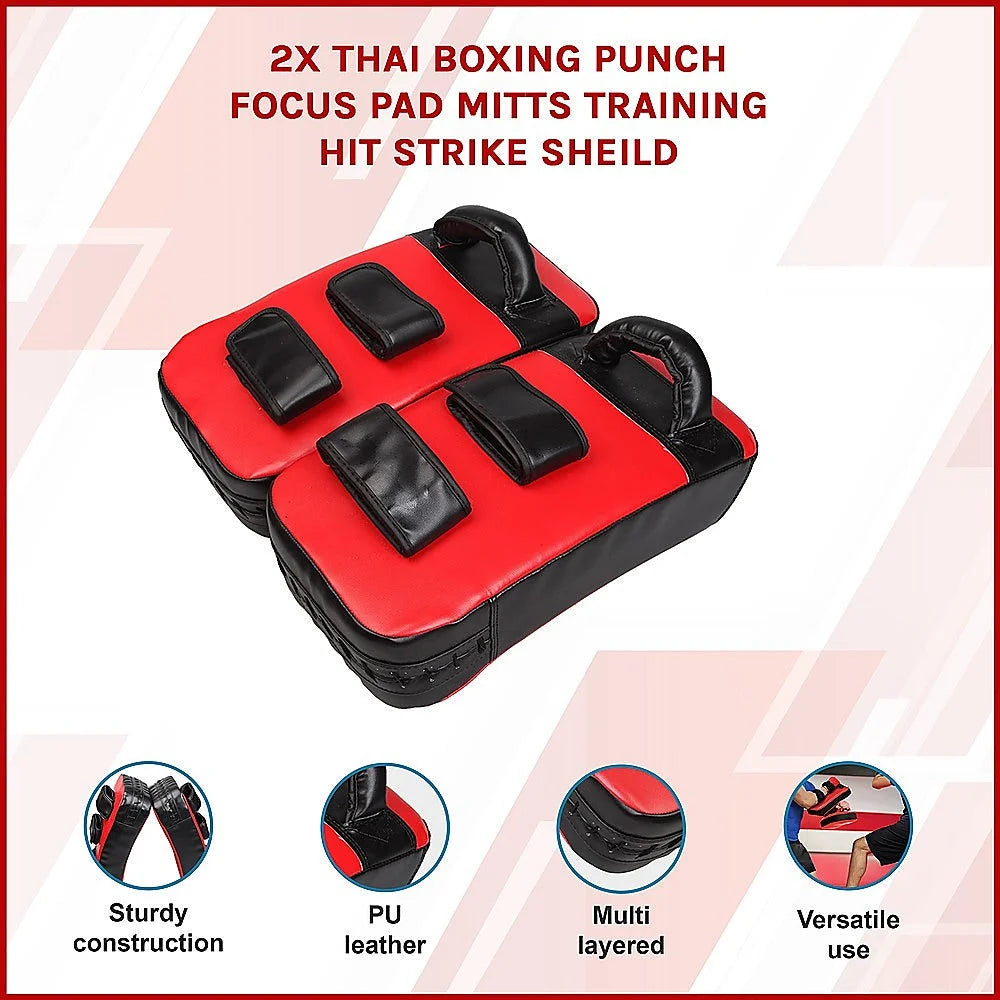 Thai Boxing Punch Focus Pad Mitts Training Hit Strike