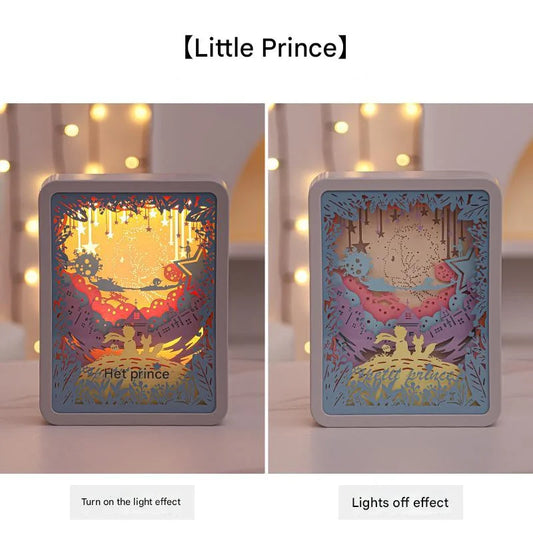 The Little Prince 3D Paper Carving Night Light - USB