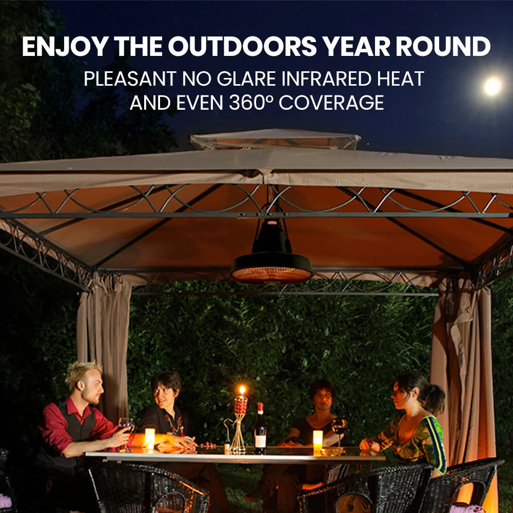 THERMOMATE 1500W Hanging Outdoor Electric Patio Heater