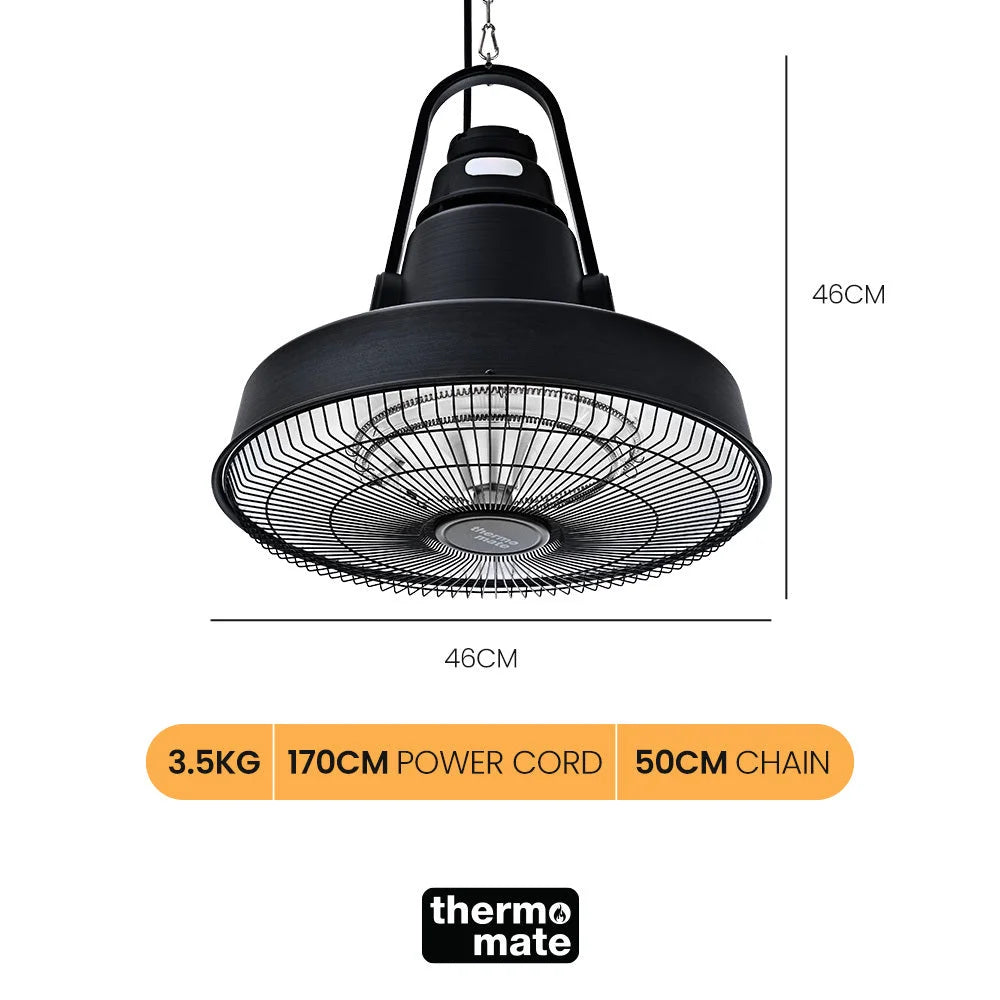 THERMOMATE 1500W Hanging Outdoor Electric Patio Heater