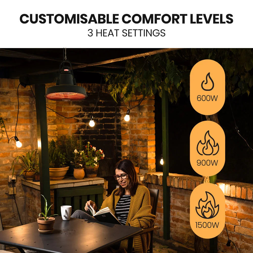 THERMOMATE 1500W Hanging Outdoor Electric Patio Heater