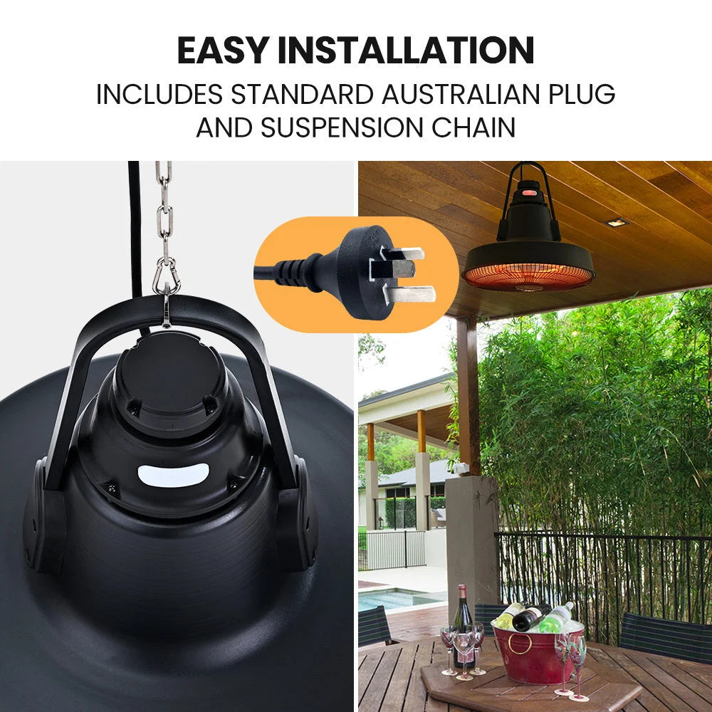THERMOMATE 1500W Hanging Outdoor Electric Patio Heater