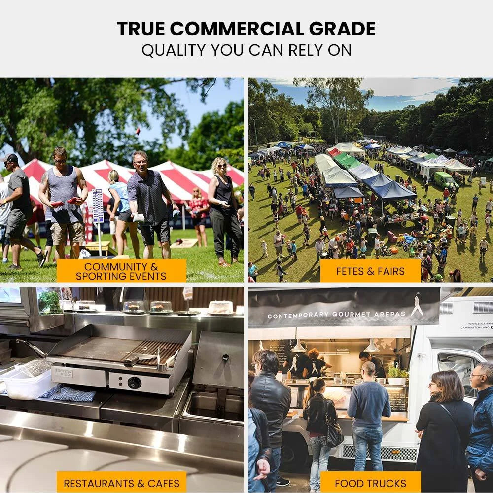 THERMOMATE Commercial Electric Griddle TH-G04 2400W 55x35cm