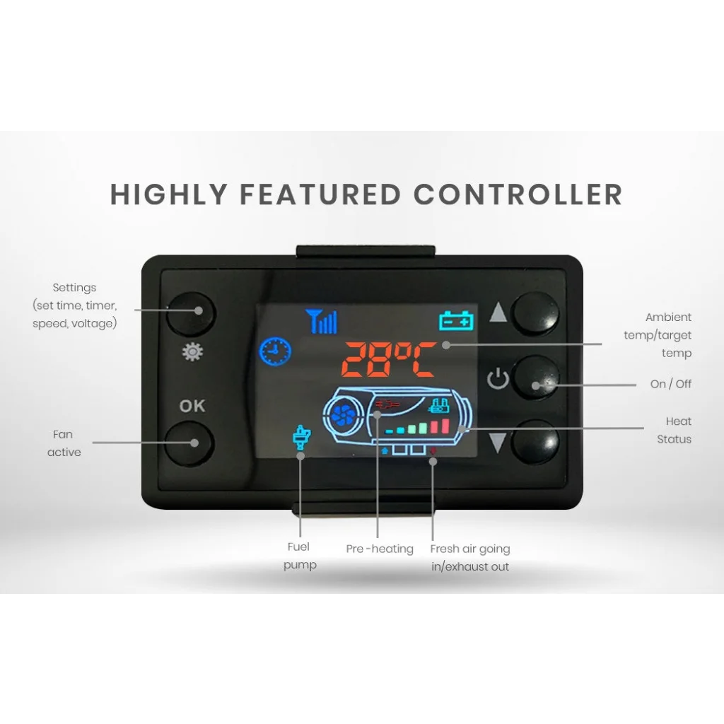 Thermomate Diesel Heater 12V 5kW Caravan Tank Remote Camper
