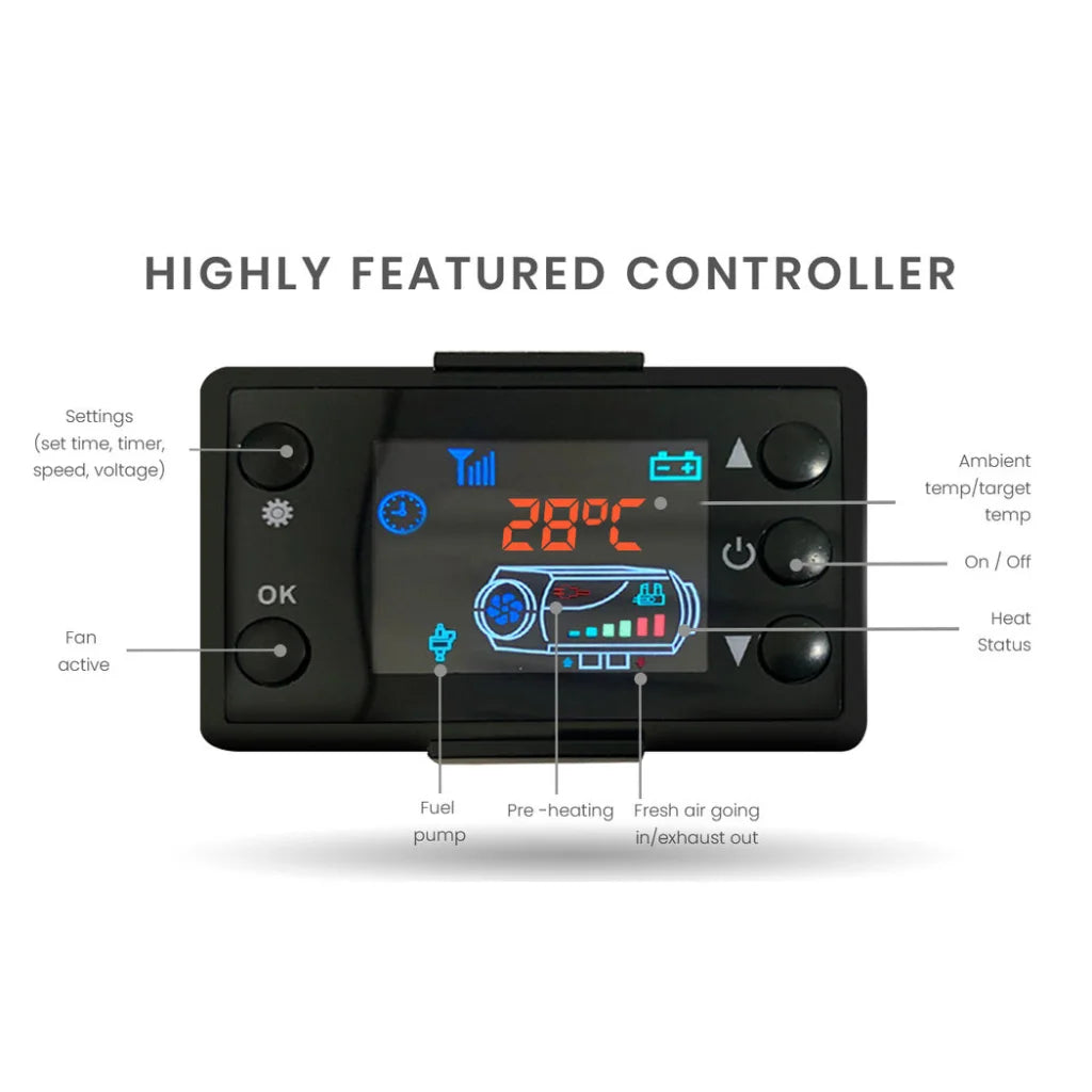 Thermomate Diesel Heater 12V 5kW Caravan Tank Remote Camper