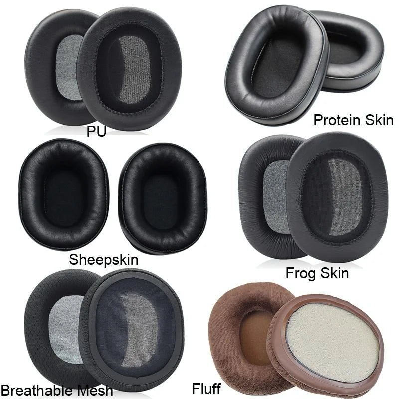 Thick Sheepskin Headset Earmuffs For Audio-Technica Ath-M50X / M30X / M40X / M20X - Brown-1915198367433101313
