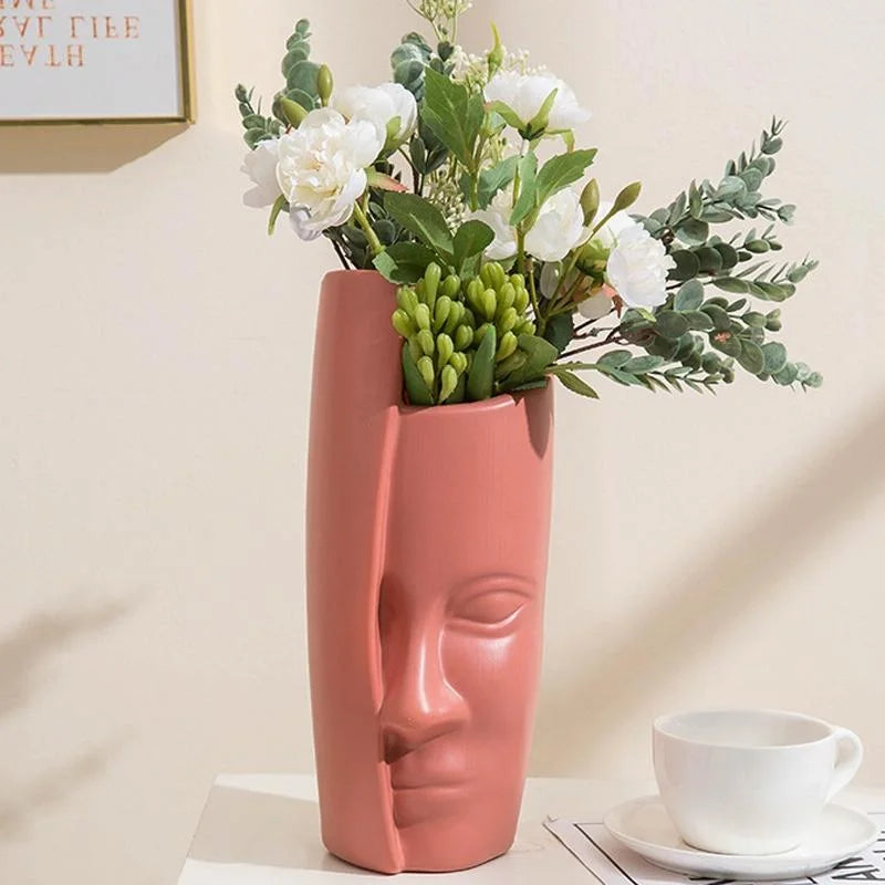 Thickened Drop-proof Vase with Dried Flower Ornaments - Sea