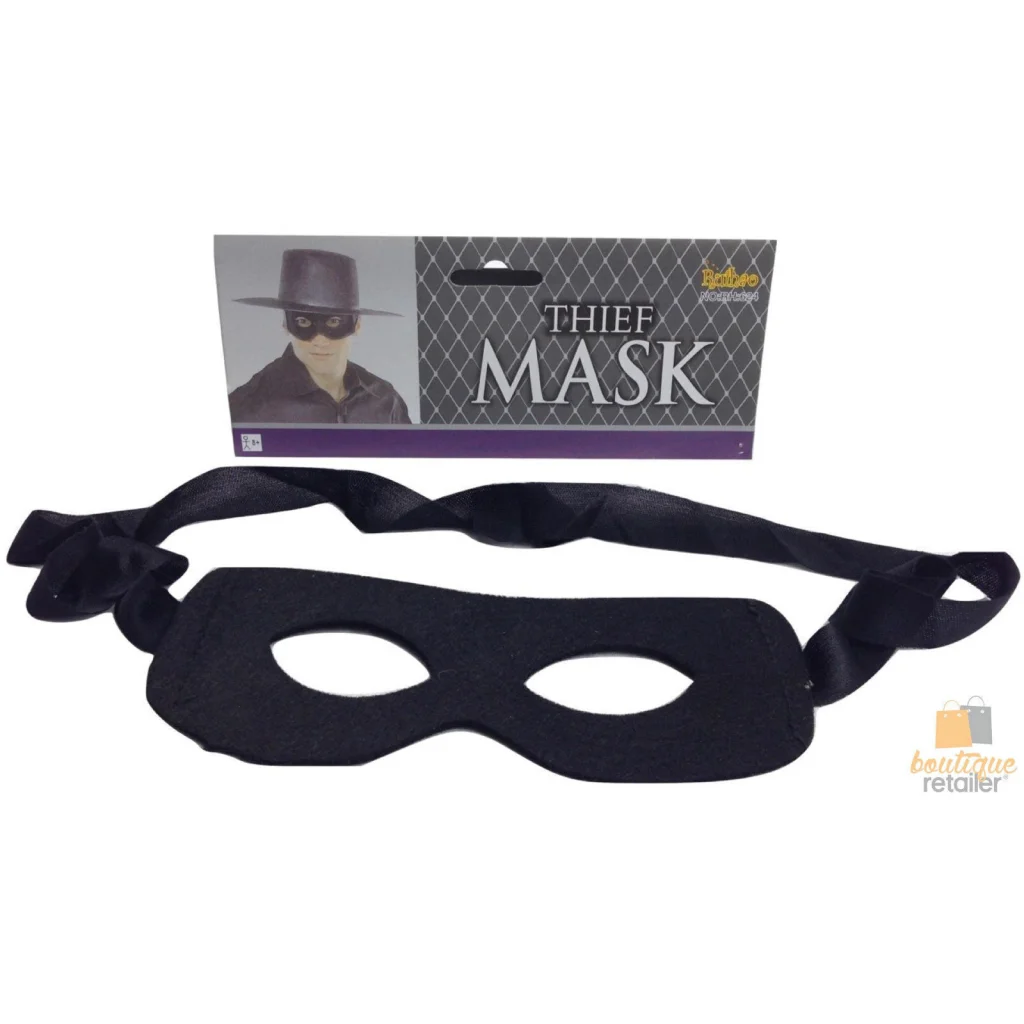 THIEF MASK Burglar Bandit Pirate Halloween Costume Fancy