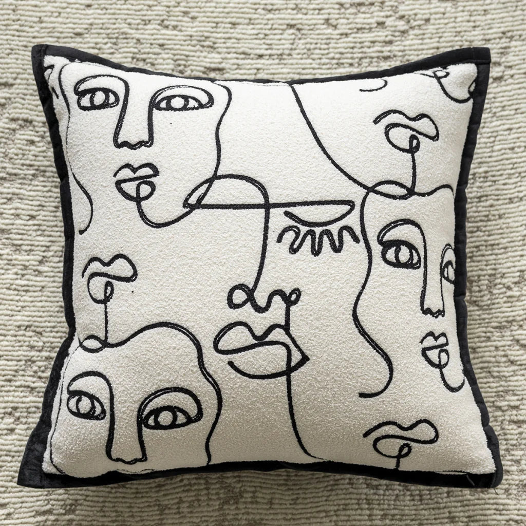 Threaded Avatar 45x45cm Decorative Zebra-Pattern Pillow