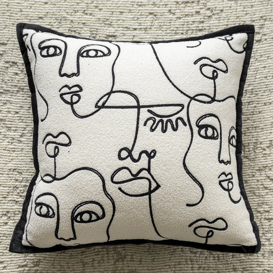 Threaded Avatar 45x45cm Decorative Zebra-Pattern Pillow