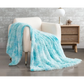 Throw Blanket Double Sided Faux Fur Shaggy - Blue - Home &