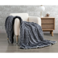 Throw Blanket Double Sided Faux Fur Shaggy - Charcoal