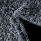 Throw Blanket Double Sided Faux Fur Shaggy - Charcoal