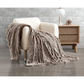 Throw Blanket Double Sided Faux Fur Shaggy - Chestnut
