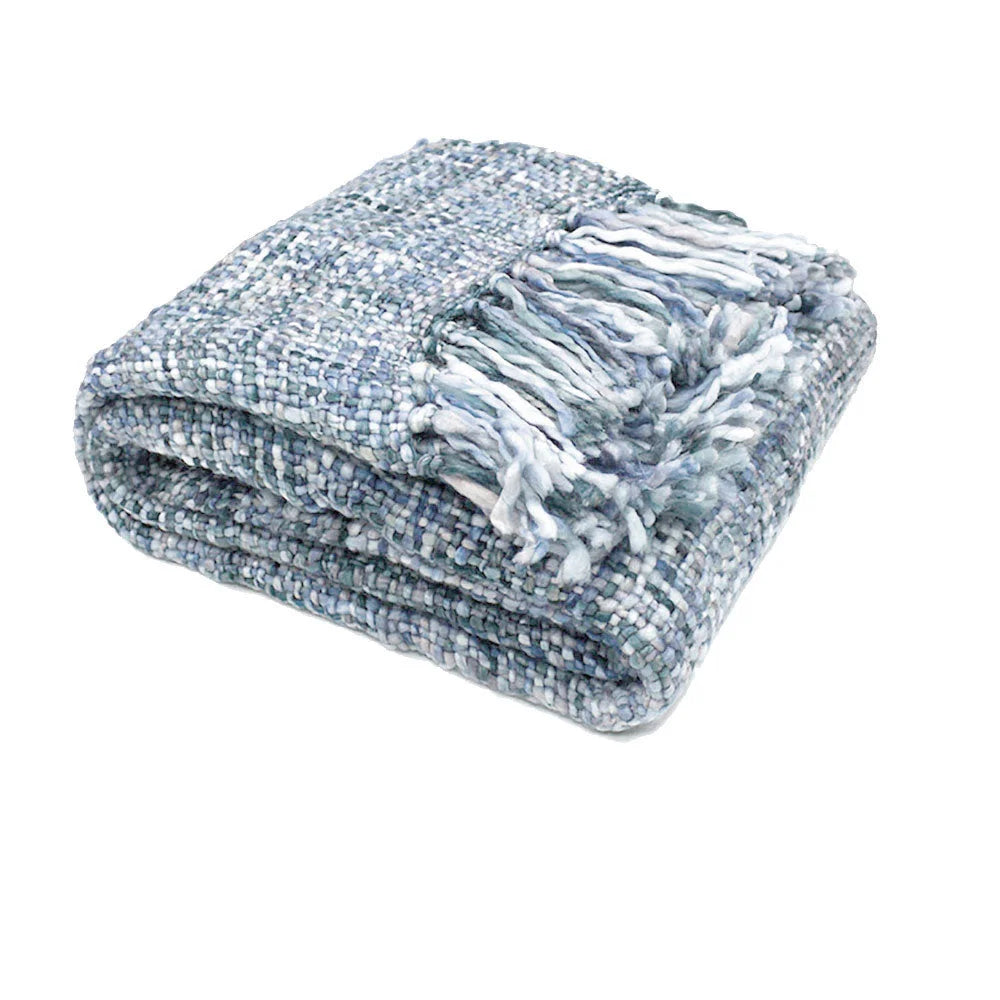 Throw Blanket Rans Oslo Knitted Weave 127x152 cm - Steel