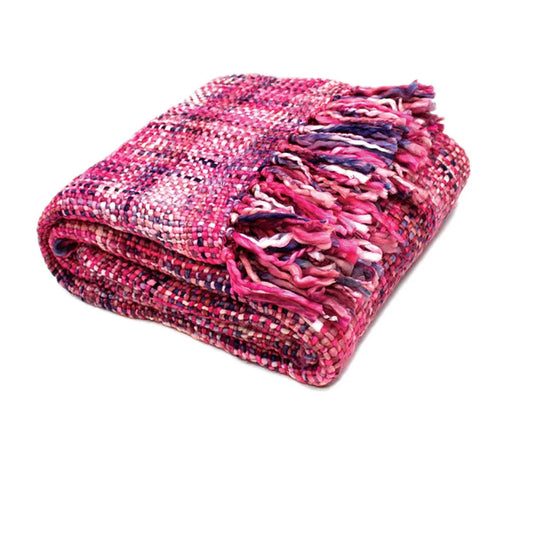 Throw Blanket Rans Oslo Knitted Weave 127x152cm - Barbie