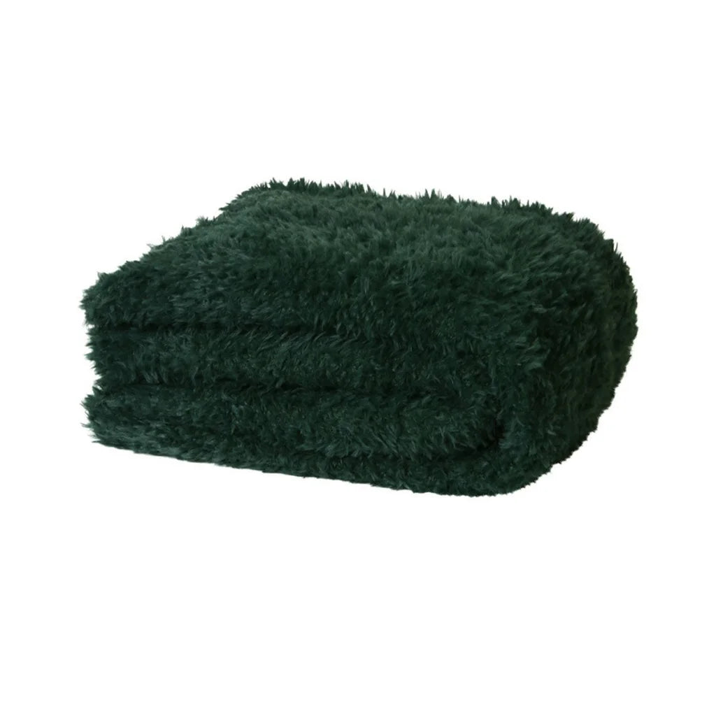 Throw J.Elliot Home Eve Fur Knitted Eden Green - Home &