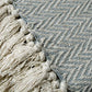 Throw Rug Cotton Fringe Chevron Grey - Home & Garden