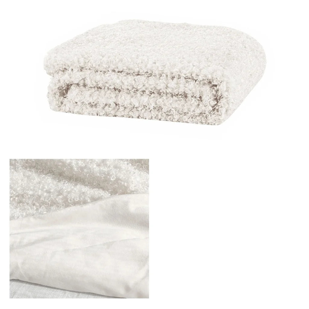 Throw Rug J Elliot Home Lyla Faux Sheep Fur - Ivory