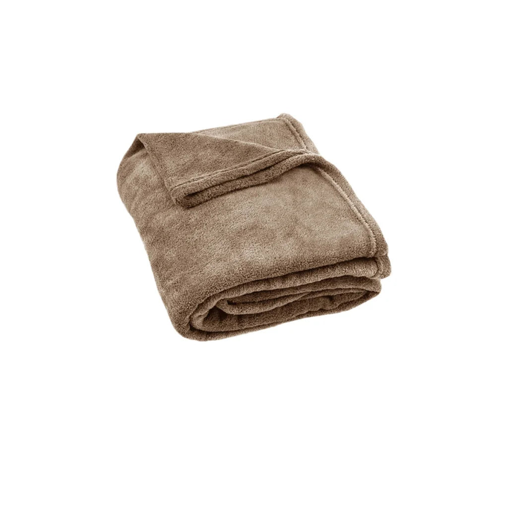 Throw Rug Light Weight Coral Fleece 150x200 cm Latte - Home