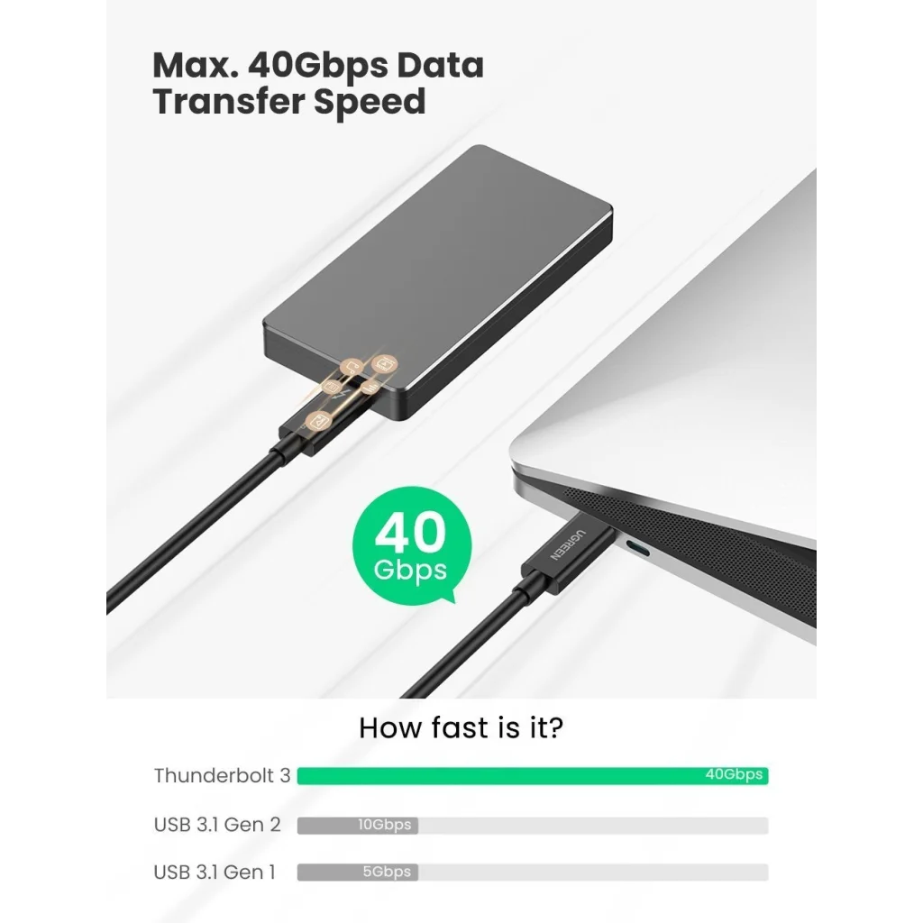 Thunderbolt 3 USB-C Cable 0.5M - (80324) - Electronics