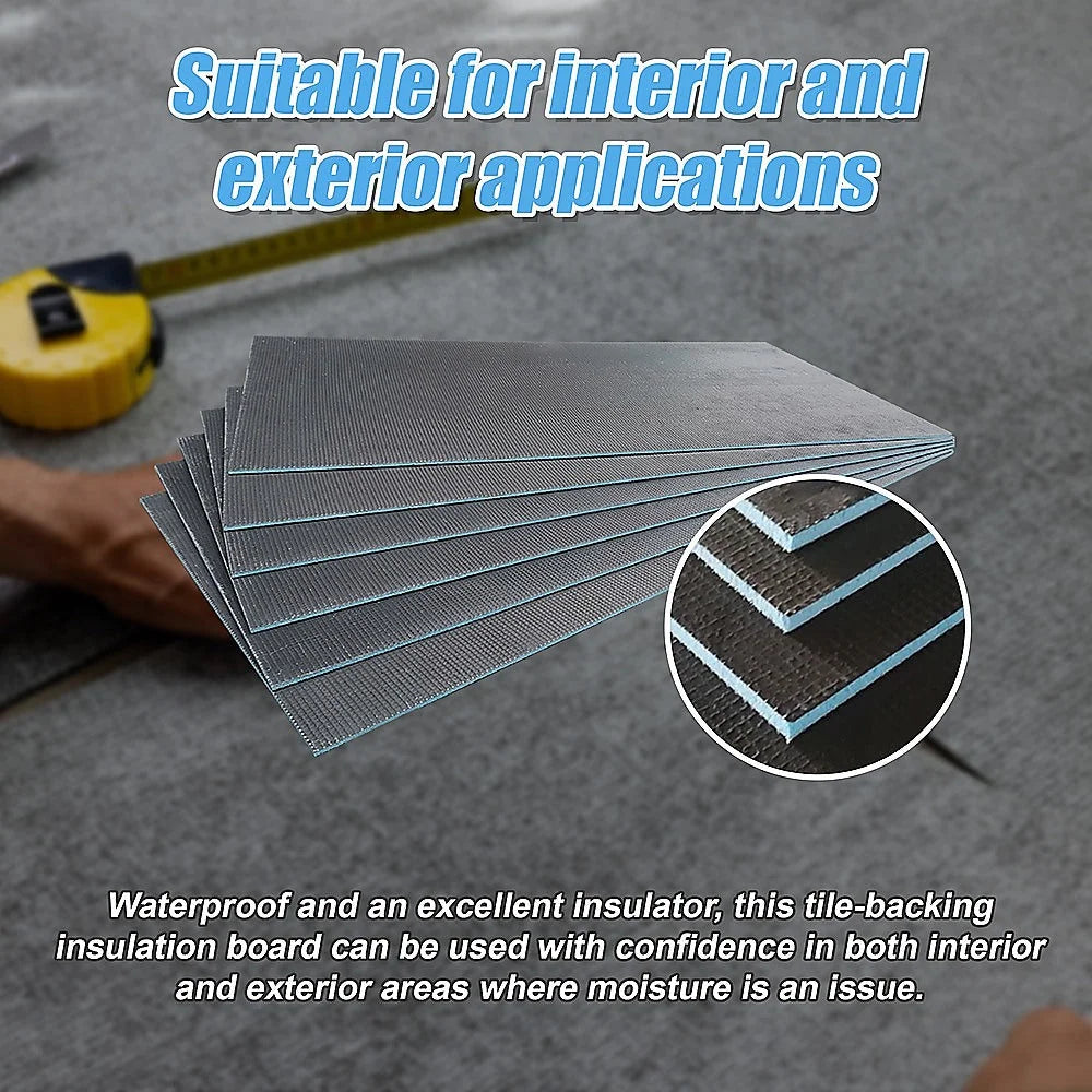Tile backer insulation board with rectangular boards for tile underlay