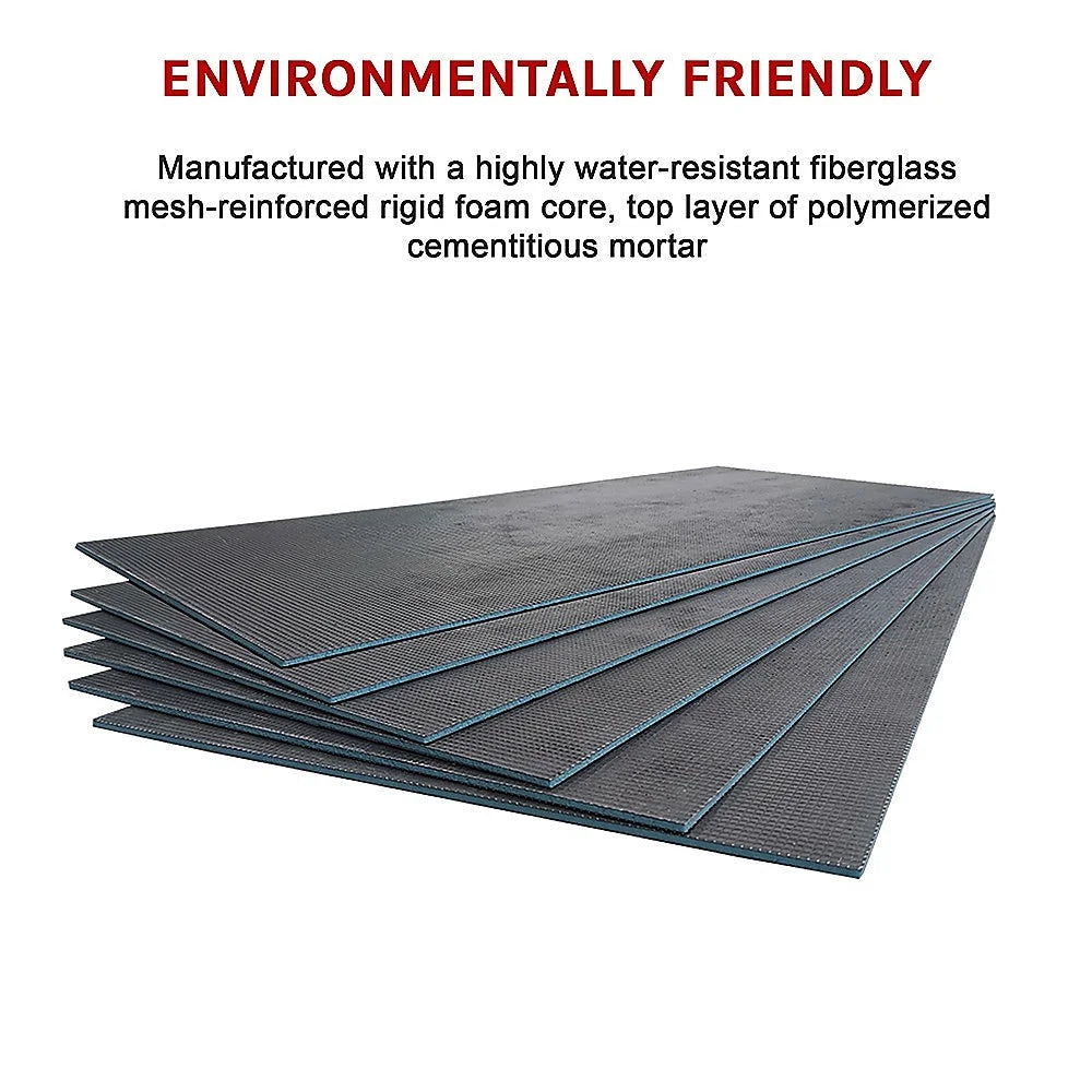 Tile backer insulation with assembled base supports and lower rails