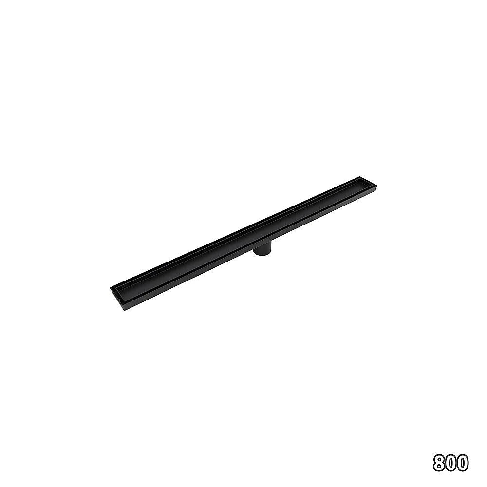 Tile Insert Shower Bathroom Black Grate Drain 800mm