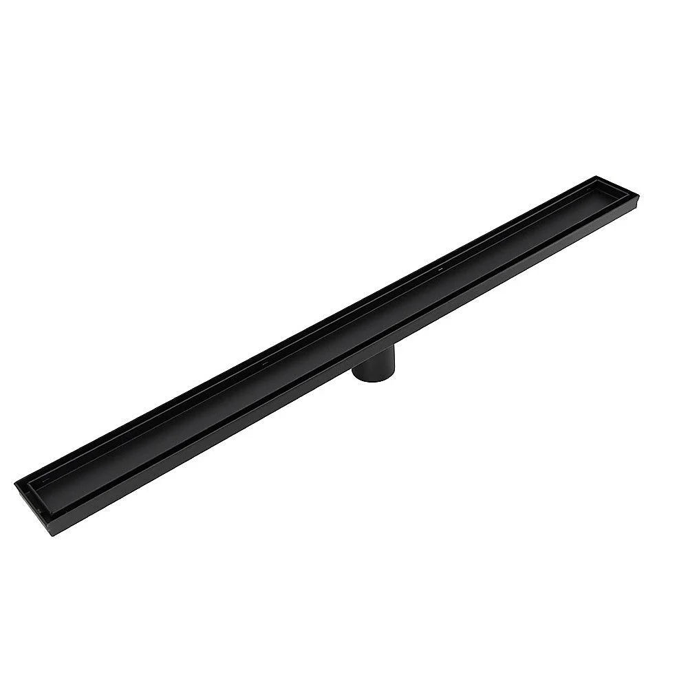 Tile Insert Shower Bathroom Black Grate Drain 800mm