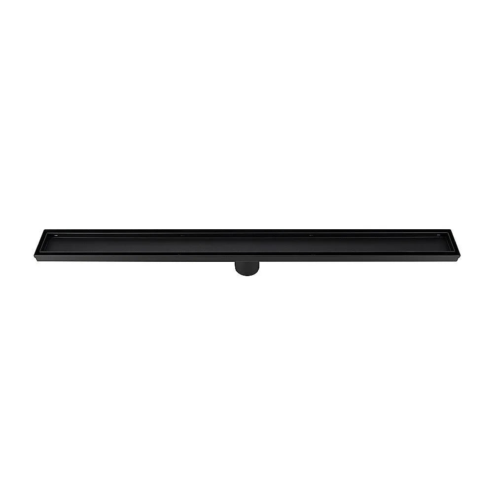 Tile Insert Shower Bathroom Black Grate Drain 800mm