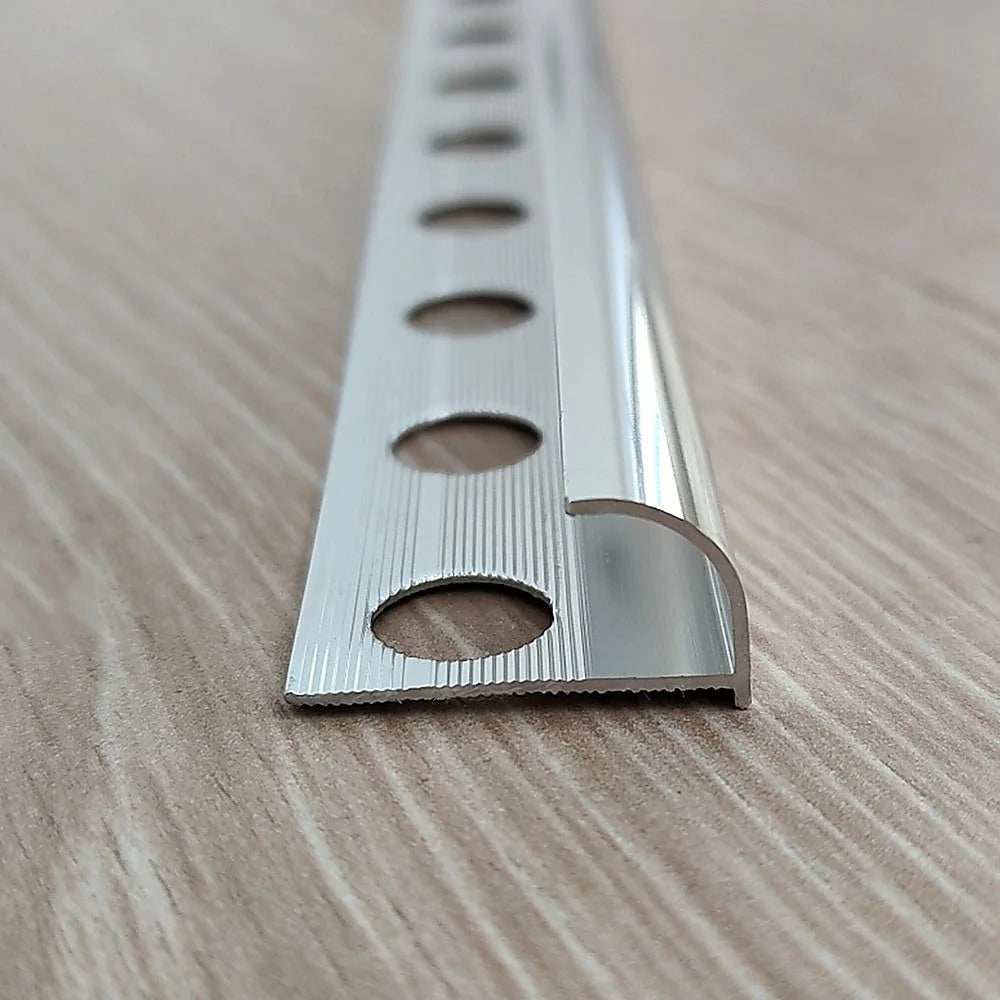 Tile Trim 10x Heavy Duty Round Edge Aluminium 10mm - Home &