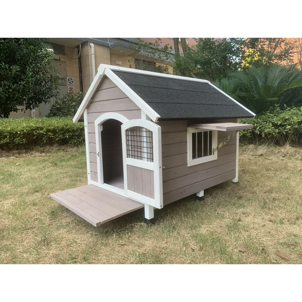Timber Pet Dog Kennel House Puppy Wooden Cabin with Door
