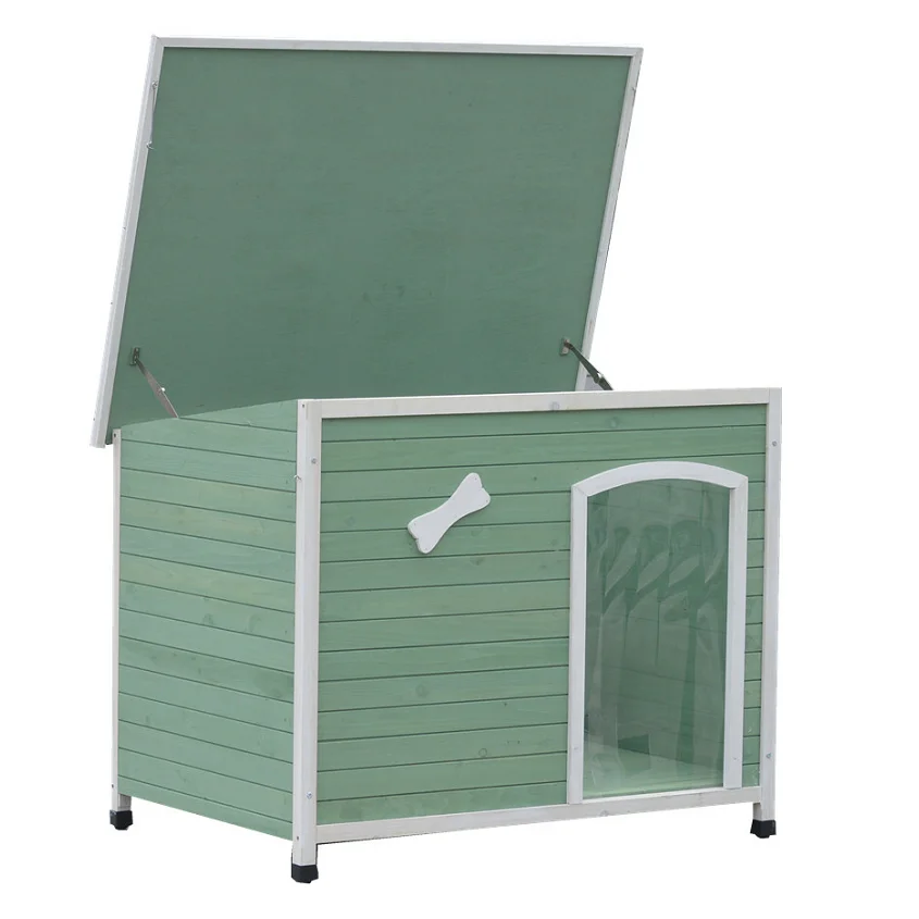 Timber Pet Dog Kennel Medium Wooden Cabin Stripe - Pet Care