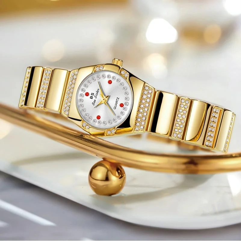 Timeless Diamond Women Watch - Classic Design - Golden
