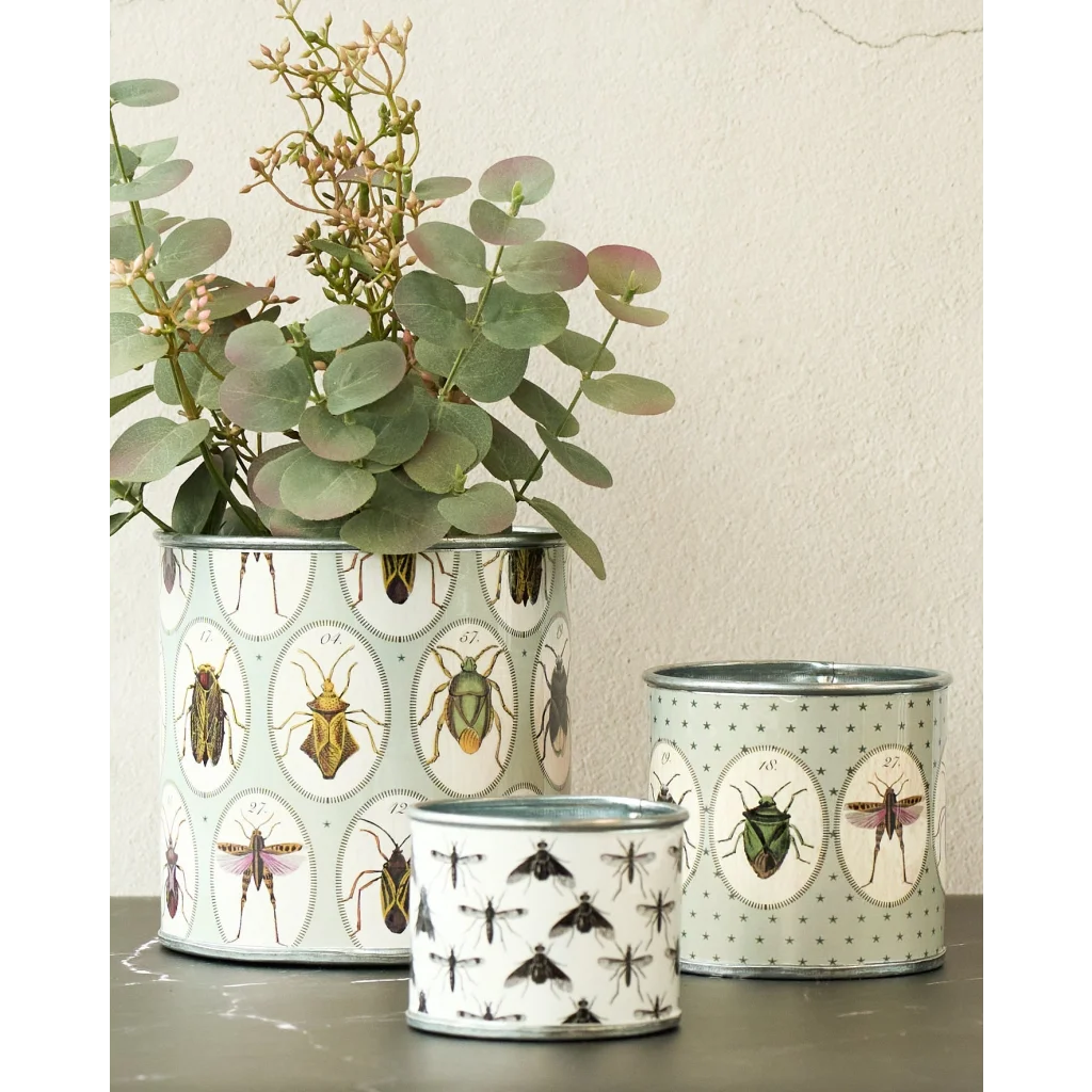 tin-planter-bugtasia-taupe-set-of-4 - Home & Garden > Decor