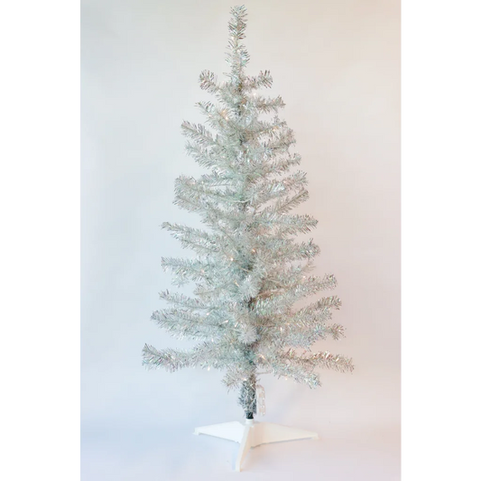 TINSEL CHRISTMAS TREE SILVER 4FT - X3453 (Box of 1pc)