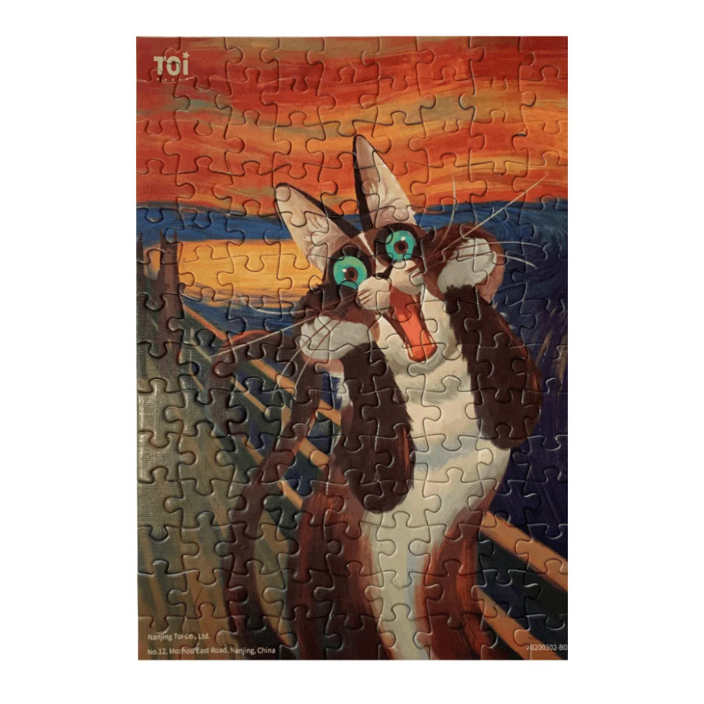 TOI Cat in Art Puzzle - The Scream-1973194210895073281