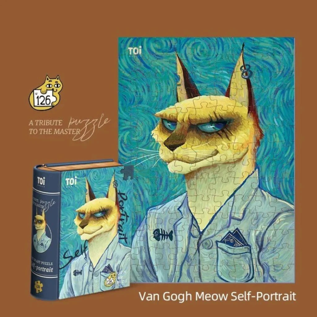 TOI Cat in Art Puzzle - Van Gogh?s Self Portrait-1973194210534363138