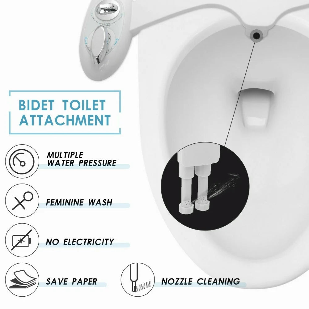 Toilet Bidet Seat Spray Hygiene Water Wash Clean Sanitation
