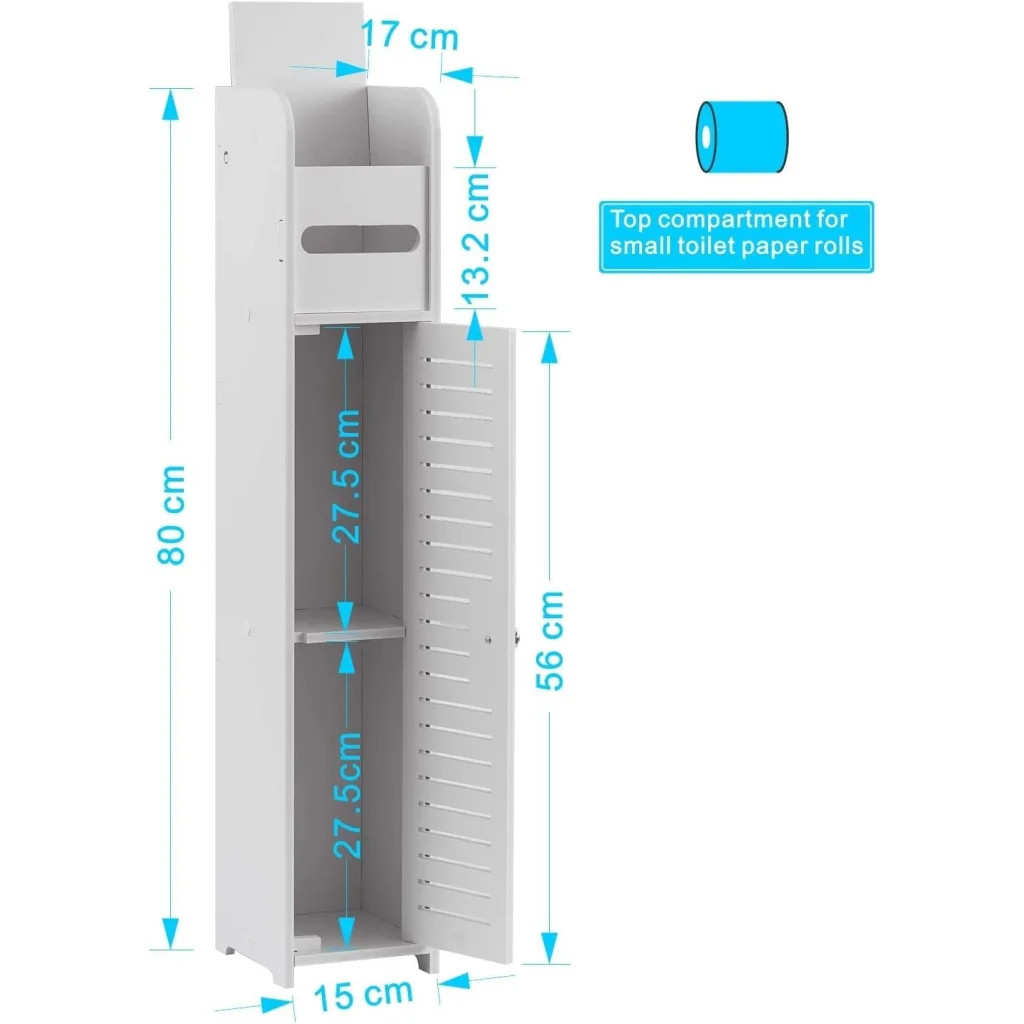 Toilet Paper Roll Holder for Bathroom white 80cm 725