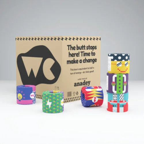 Toilet Paper WC 100% Recycled - 48 Rolls 400 Sheets 3-Ply