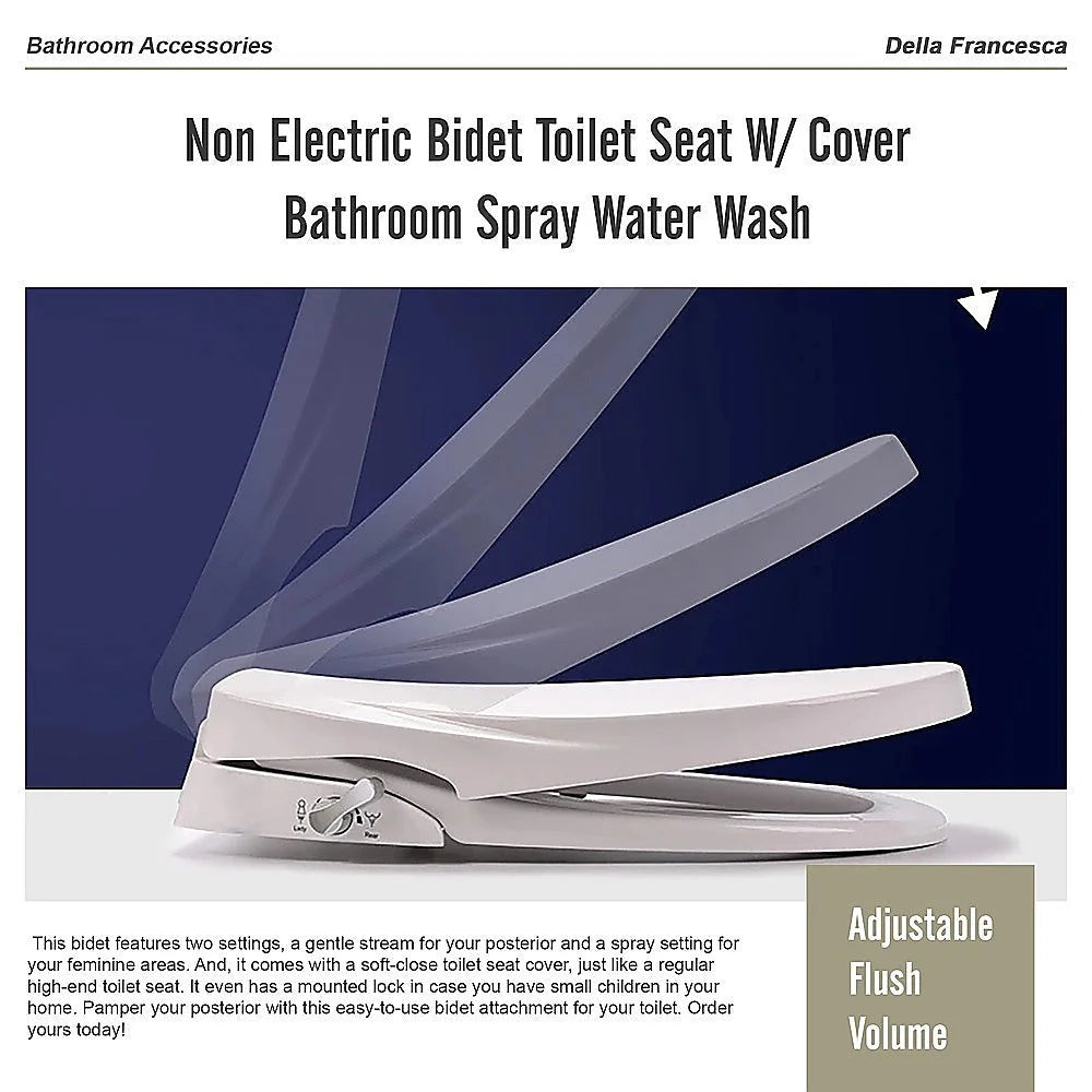 Toilet Seat Non-Bidet with Cover Bathroom Spray Washlet