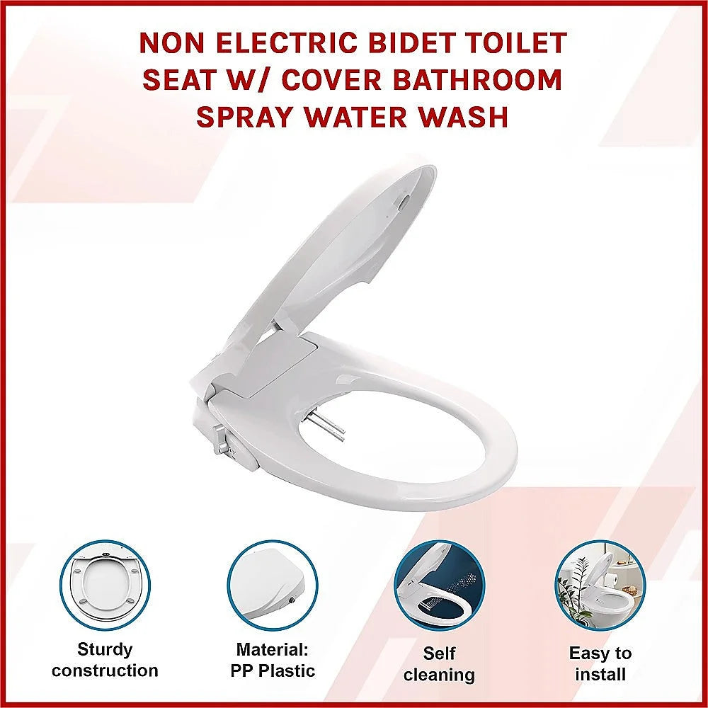 Toilet Seat Non-Bidet with Cover Bathroom Spray Washlet