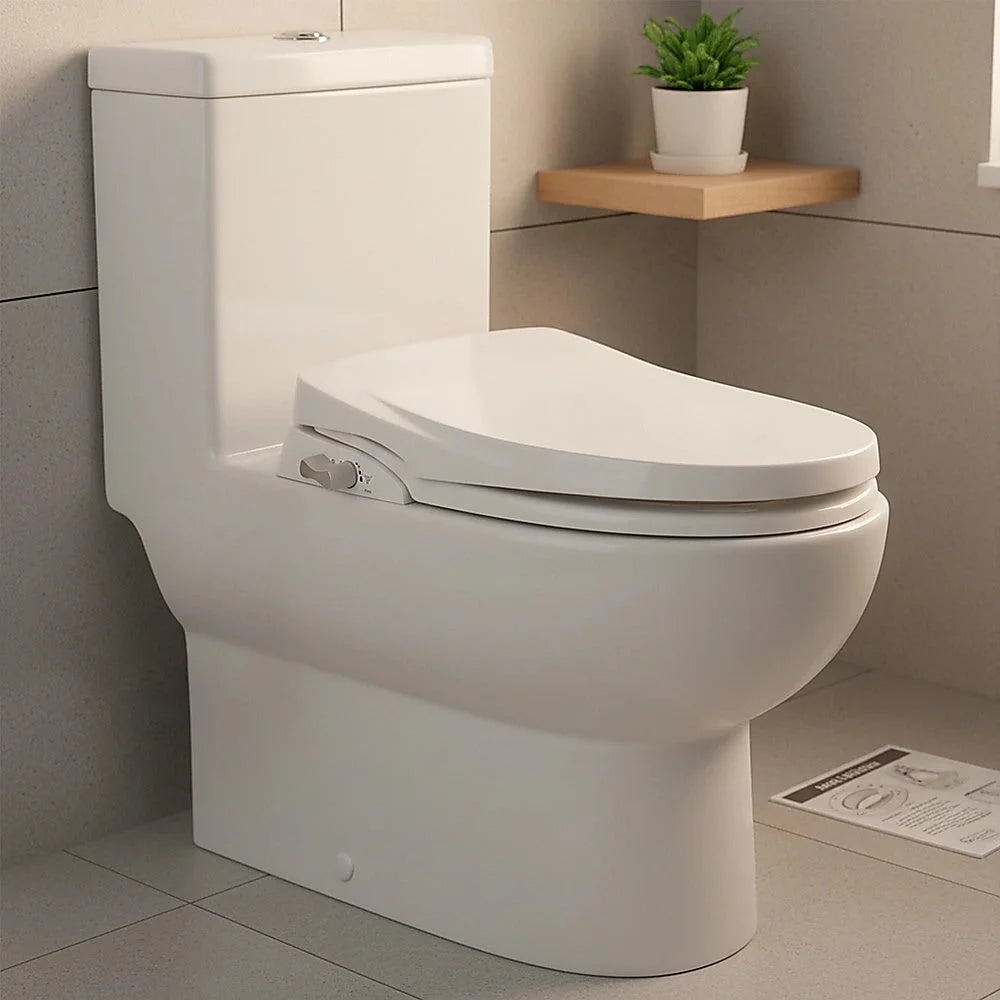 Toilet Seat Non-Bidet with Cover Bathroom Washlet Spray