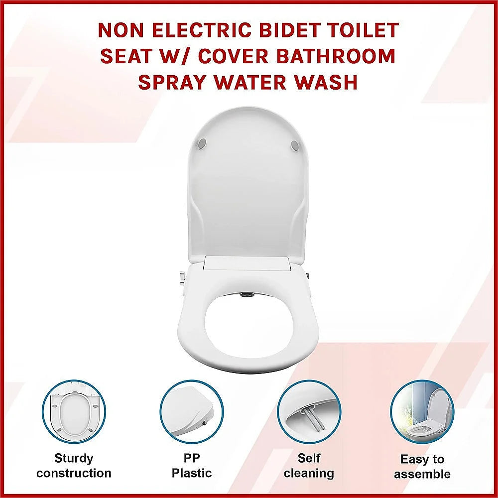 Toilet Seat Non-Bidet with Cover Bathroom Washlet Spray