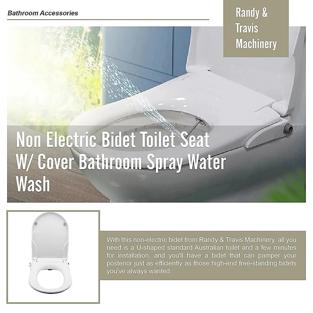 Toilet Seat Non-Bidet with Cover Bathroom Washlet Spray