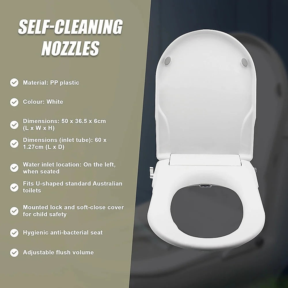 Toilet Seat Non-Bidet with Cover Bathroom Washlet Spray